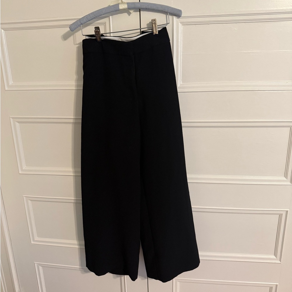MM Lafleur Classic Black Wide-Leg Pants